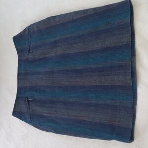 Etcetera Blue Multi Denim Striped Pencil Skirt